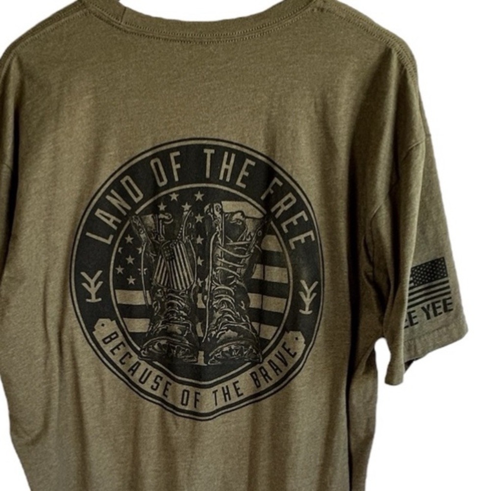 Yee Yee Olive/Army Green & Black Graphic T-Shirt